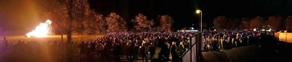 Photo of crowds at Bonfire Night