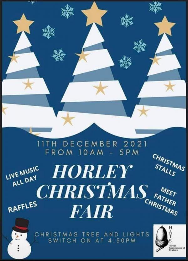 Poster advertising Horley Christmas Fair