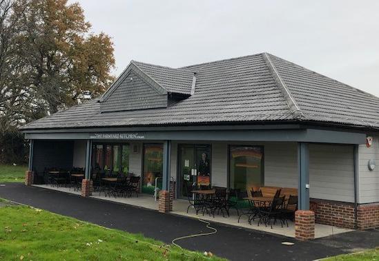 A picture of the new Cafe built in Horley Recreation Grounds