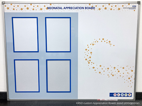 KRSD custom Neonatal Appreciation Board sized 1200x900mm