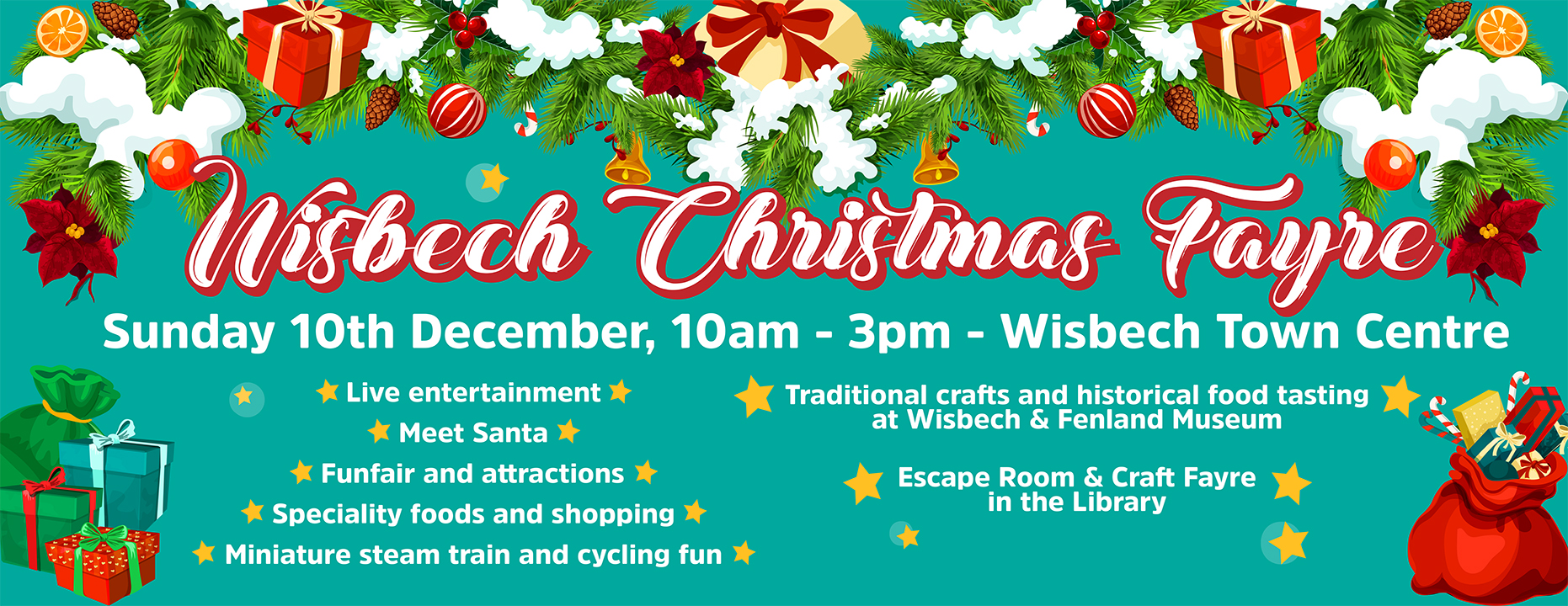 Graphic for Wisbech Christmas Fayre - Sunday 10th December, 10am to 3pm