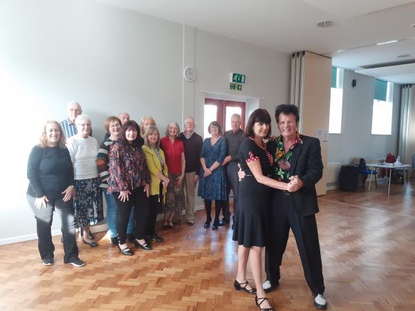 Tea dance group - front Dee and Paul Waring