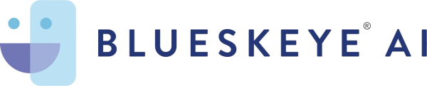 BlueSkeye AI written in blue, next to a smiley face