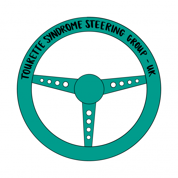 Tourette Syndrome Steering Group logo of a teal steering wheel