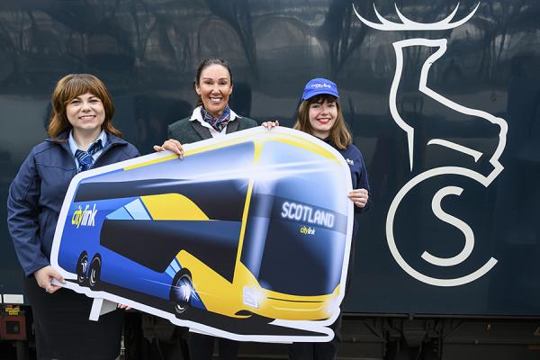 Citylink and Caledonian Sleeper staff at Caledonian Sleeper in Glasgow Central