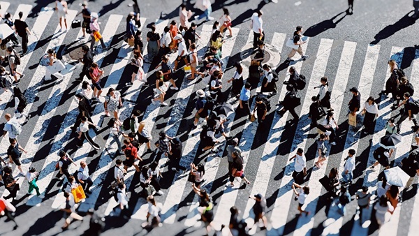 People crossing street