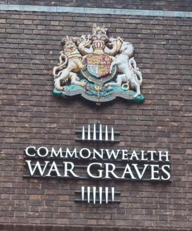 Commonwealth War Graves Commission logo on building