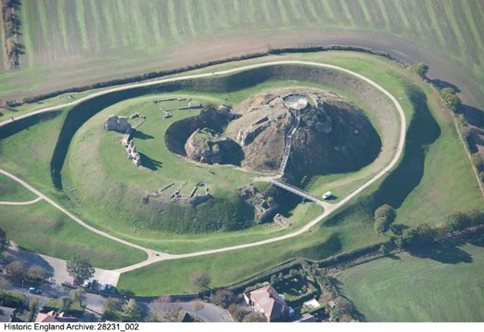 Aerial photograph of Sandal Castle