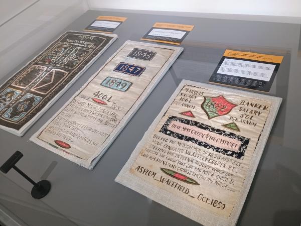 Archival records on display at the Mental Health Museum, Wakefield