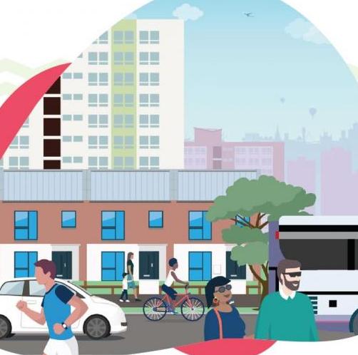 illustration of street in east Bristol