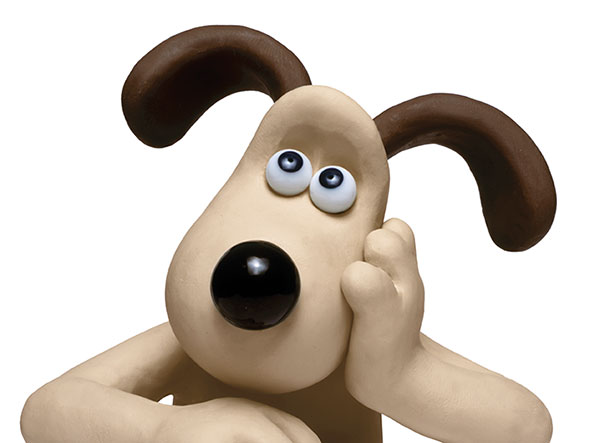 Gromit the dog. A cartoon character