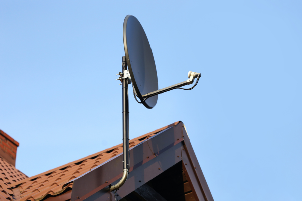 TV satallite dish on roof